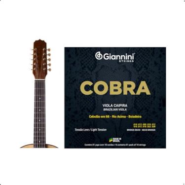 Imagem de Cordas Viola Giannini Cobra Leve Bronze CV82L Cebolão Mi