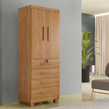 Imagem de Guarda Roupa Solteiro 2 Portas 4 Gavetas com Pés New Maia Benetil