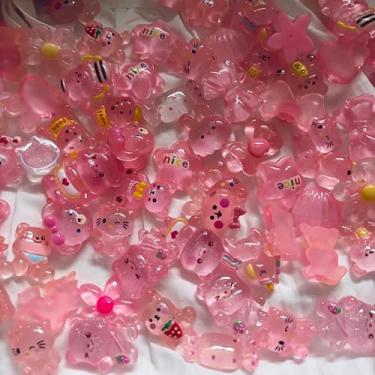 Imagem de Sqqzuie 100 peças de berloques de geleca em massa flatback bonito conjunto de desenhos animados para artesanato (pingentes fofos de geleca 3)