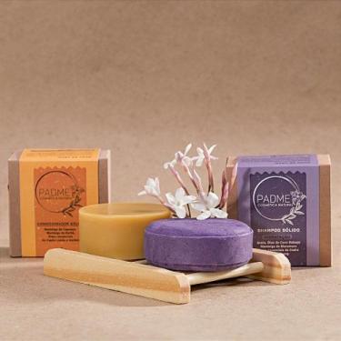 Imagem de Kit Shampoo em Barra Cabelos Normais + Condicionador - Natural e Vegan