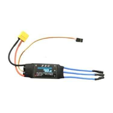 Imagem de Milageto Peça sobressalente de motor sem escova, acessórios esc de motor sem escova, peças de helicóptero rc, esc sem escova para avião, brinquedo, modelo de, 40a Banana Xt60