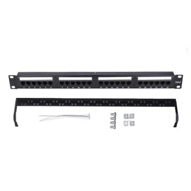 Imagem de WALFRONT Painel de Patch 24 Port Cat6 Com Suporte de Keystone Embutido para Interruptor de Rede de Gigabit e Outros Dispositivos Ethernet