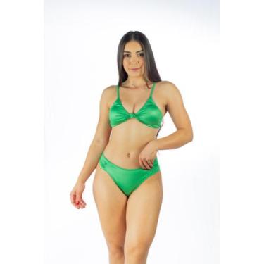 Imagem de Biquíni Feminino Borboleta com Bojo Removível e Nó - Alça Regulável - 