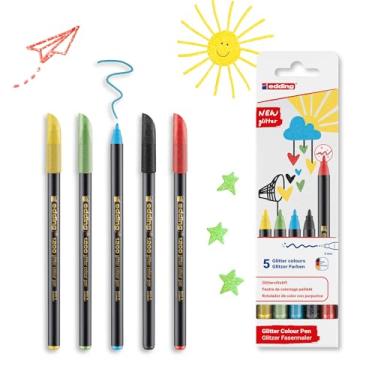 Imagem de edding Conjunto de 5 canetas de glitter básicas sortidas de 1200 cores, várias 5 unidades