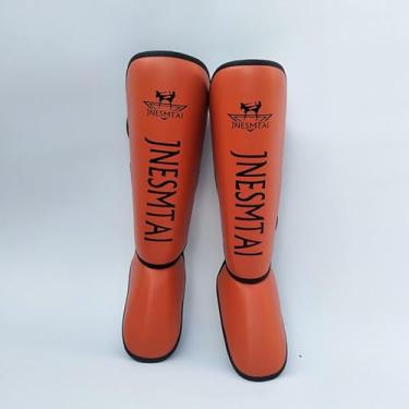 Imagem de Shi Guards Boxig Shi Guards Mma Pads Muay Thai Traiig Istep Protetor De Perna Para Fightig Kickboxig Karatê Artes Marciais Taekwodo, Orange, L