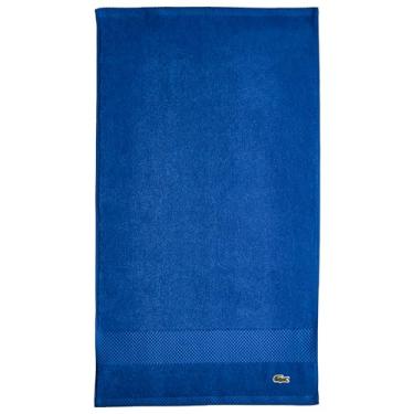 Imagem de Lacoste Toalha de mão Heritage 100% algodão Supima, azul surf, 40,6 cm x 76,2 cm – Altamente absorvente e de secagem rápida, toalha de banho super macia premium, essencial para banheiro, presente para