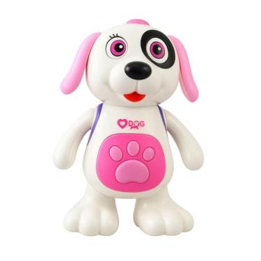 Imagem de Brinquedo Interativo Musical Mexe Danca Luz e Som Dancing Infantil com LED, Som e Movimento – Brinquedo Interativo e Divertido para Crianças, Ideal para Estimular a Coordenação (Cachorro Rosa)