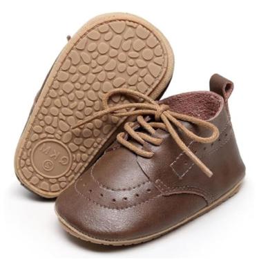 Imagem de Greceen Mocassins De Couro Para Bebês Meninos E Meninas, Sapatos Confortáveis Primeiros Passos, Sociais Oxford Macios Casamento, Atividades Ao Ar Livre Berço 225 Café 13