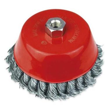 Imagem de Escova de Aço Trançado Tipo Copo Com Rosca 100mm - Rocast