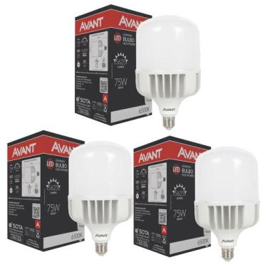 Imagem de 3 Lâmpada Led Bulbo Hp 75w Luz Branco 6500K Bivolt Avant