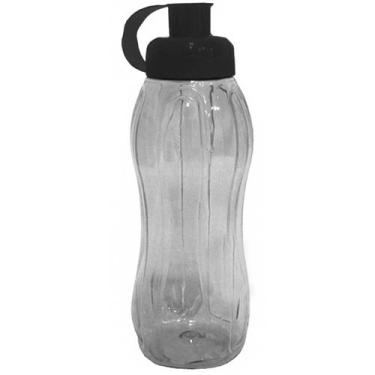 Imagem de Garrafa plástica Believe 600ml Plasduran, Preto fumê