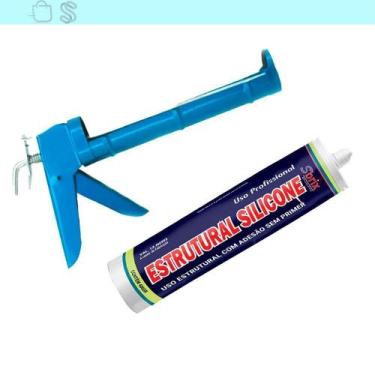 Imagem de Silicone Estrutural Branco Cartucho 400G E Aplicador Branca - SBRIX, B