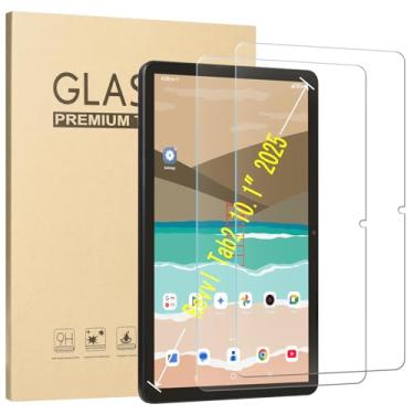 Imagem de DMLuna Pacote com 2 protetores de tela para T-Mobile Revvl Tab 2 25.7 cm (modelo: 9185W, versão 2025) SOMENTE, vidro temperado HD, antiimpressões digitais, sem bolhas, fácil instalação, dureza 9H (não