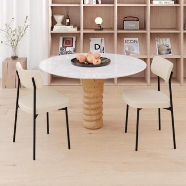 Imagem de Conjunto 4 Cadeiras de Jantar Mynna com Estrutura Preta - Metalig