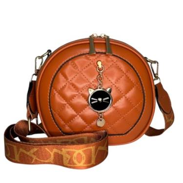 Imagem de Bolsa my Ek Redonda C/Alça De Ombro - Linha Cute Cat (Marrom)