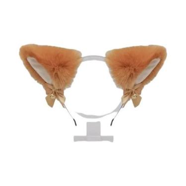 Imagem de Tiara De Orelhas De Gato De Pelúcia Para Meninas, Acessórios De Cabelo