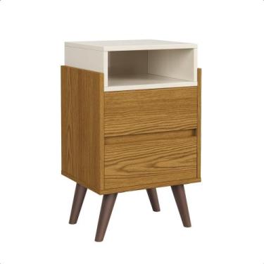 Imagem de Mesa de Cabeceira Verona com Nicho Decoração Quarto Sala Lançamento - 