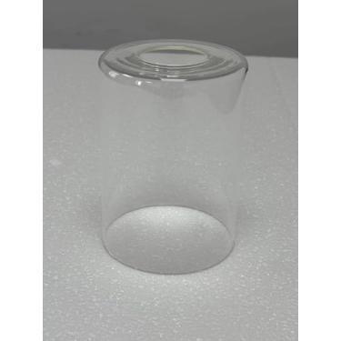 Imagem de 1 pacote de substituição de abajur de vidro transparente com sementes - 13 cm A x 9 cm P, persiana cilíndrica de alta transmitância para luzes pendentes, arandelas de parede de candelabro