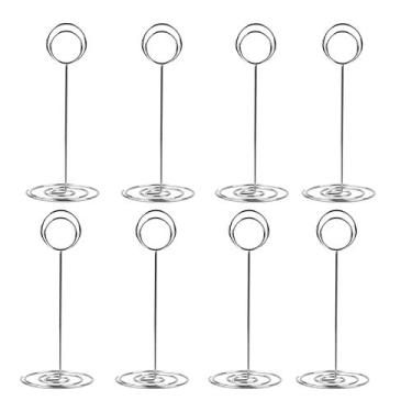 Imagem de Porta-cartões de mesa com número alto para porta-retratos, Prata, 20 Pack, 1