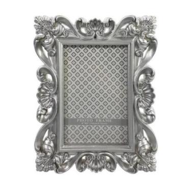 Imagem de Porta Retrato Decorativo para Foto 10x15cm - Cor Prata - amigold