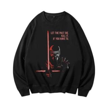 Imagem de Moletom Dark Side Com Gola Redonda Respirável Com Estampa Darth Vader 