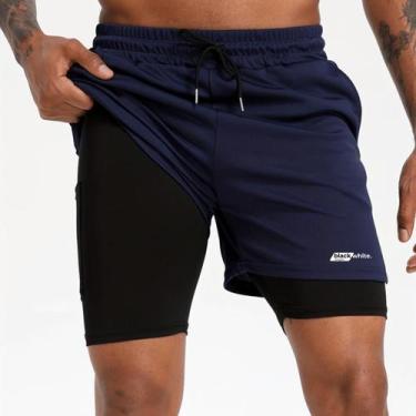 Imagem de short 2 em 1 para academia treino fitness anti assadura com proteção u