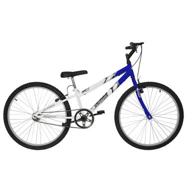 Imagem de Bicicleta de Passeio Ultra Bikes Esporte Bicolor Rebaixada Aro 26 Reforçada Freio V-Brake Sem Marcha Branco/Azul