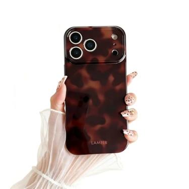 Imagem de Linda capa de tartaruga para iPhone 17 Pro Max - Design retrô com estampa de leopardo | Moderno e estética para mulheres [à prova de choque] [ajuste fino] com proteção total da câmera TPU (marrom