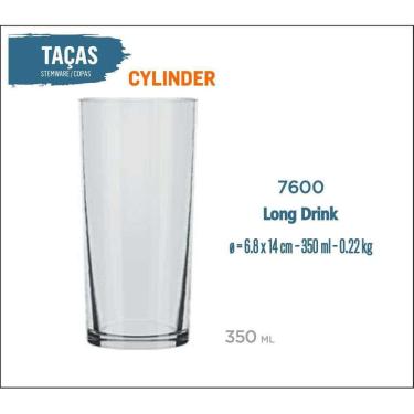 Imagem de 24 Copos Cylinder 320Ml - Tubo Long Drink Coquetel