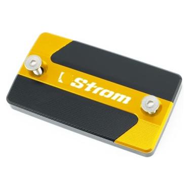 Imagem de Tampa do reservatório do cilindro de fluido de freio de motocicleta compatível com S&uzuki VStrom 250 650 1000 DL250 DL650 DL1000 V-Strom 1000/XT 2020 2021 (ouro, 1 peça)