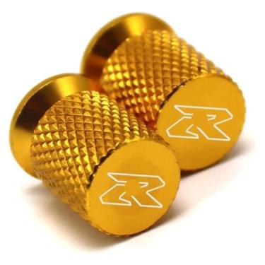 Imagem de Compatível com GSXR 600 750 1000 GSX-R 600 750 1000 125 150 1998-2023 Tampas de válvula de pneu de roda de alumínio CNC para motocicleta (dourada)