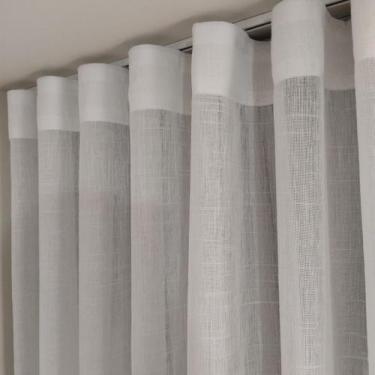 Imagem de Cortinas Luxo De Voal Linho Com Forro Blackout Wave Sob Medida 4,00x2,