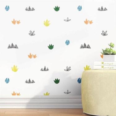 Imagem de Adesivo de Parede Patinhas de Dinossauro - 100 Unidades - no-brand