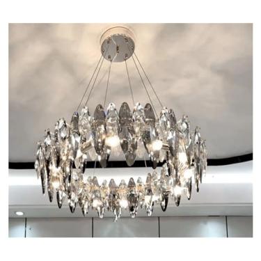 Imagem de Lustre de cristal para sala de estar, quarto, sala de jantar, lustre de teto de luxo escandinavo, luminárias internas, luminárias retrô