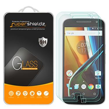 Imagem de Supershieldz (Pacote com 2) Protetor de tela de vidro temperado projetado para Motorola Moto G4 Plus e Moto G Plus (4ª Geração), antiarranhões, sem bolhas