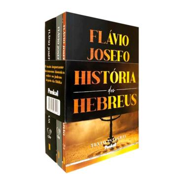 Imagem de Box Com 3 Livros A História dos Hebreus Flávio Josefo Capa Brochura