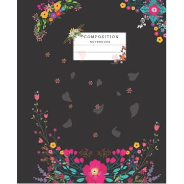 Imagem de Composition notebooks wide ruled: Composition notebooks wide ruled, New arrival flower cover. 100 page, Hot !!!