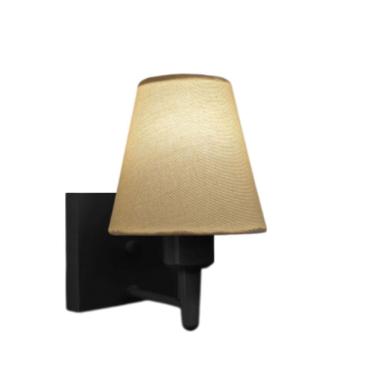 Imagem de Arandela Quadrada Md-2034 Preto Cúpula em Tecido Cone Algodão Crú - Bivolt