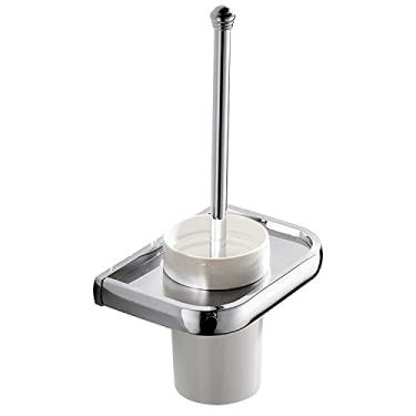 Imagem de Conjunto de escova de vaso sanitário simples pingente de banheiro suporte de escova de limpeza suporte de copo de vaso sanitário