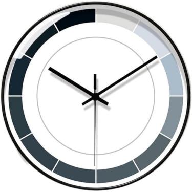 Imagem de WYUYIWH Relógio de parede moderno, minimalista e luxuoso, moderno, arte silenciosa, relógio de parede, decoração de parede, relógio de decoração de parede (1, B)