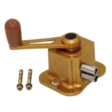 Imagem de ＫＬＫＣＭＳ Cabideiro com manivela, agitador manual, resistente, fácil de instalar, peças de reposição versáteis, acessório para cabide de roupas para lavanderia, Dourado