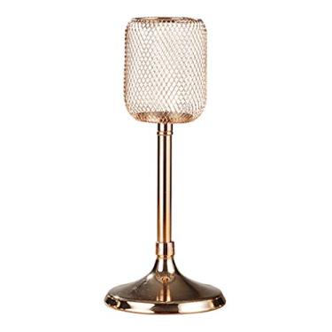 Imagem de Castiçal, castiçal de grade, suporte de vela de mesa ocidental estilo europeu, adereços de decoração de jantar à luz de velas