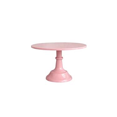 Imagem de Suporte de bolo simples e bonito, bandeja de exibição de bolo, decoração de mesa de sobremesa de casamento rosa de ferro forjado, bandeja de bolo, suporte de cupcake (uma cor B)