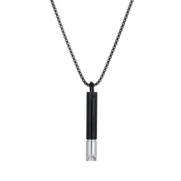 Imagem de INTIMATE LOVER Colar de respiração com filtro de algodão – auxílio de respiração consciente para relaxamento e foco, joia de meditação de aço inoxidável, 18.0 Inches, Algodão Metal, Sem Pedra Preciosa