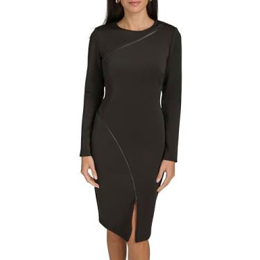 Imagem de Calvin Klein Vestido feminino com zíper, Preto, 36