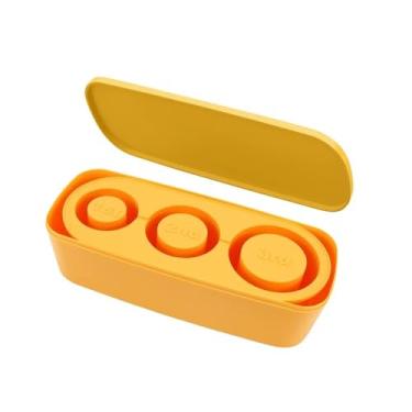 Imagem de Forma Gelo, Forma de Gelo de Silicone, Molde Bandeja de Gelo 3 Tamanhos Forma Cilindrica para Copos(LARANJA)