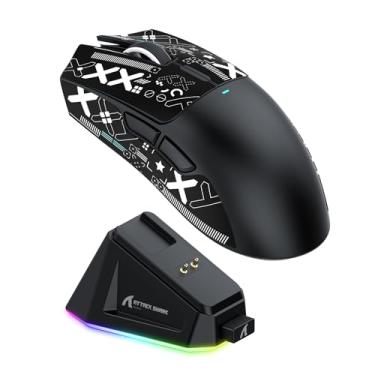 Imagem de Mouse de Jogo ATTACK SHARK X11 com Base de Carregamento Magnético, Sensor de Jogo PixArt PAW3311, Mouse Sem Fio/A Cabo BT/2.4G, 22000 DPI (Preto)