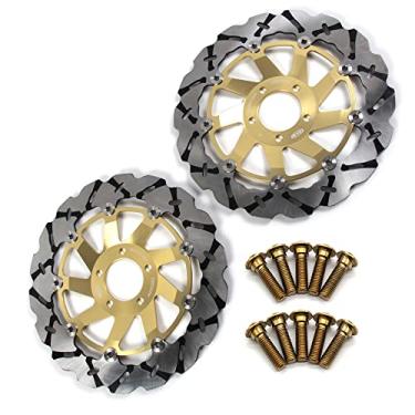 Imagem de Discos de freio dianteiro Arashi Rotores com parafusos de montagem para Kawasaki ZXR 400 91-02 750 89-95, Ninja ZX9R 00-01, ZZR1100 90-92, ZEPHYR 1100 93-98, ZRX1100 97-00, ZRX1200, ZRX1200. 0 ZRX1