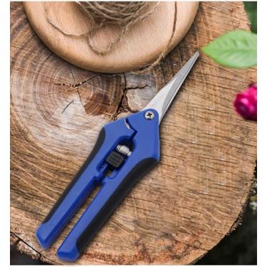 Imagem de Tesouras de poda para jardinagem, tesouras de jardim ultra afiadas para cortes precisos, cortadores de bonsai de aço inoxidável com mola, tesouras de jardim de 16,5 polegadas com lâminas de precisão