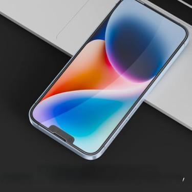 Imagem de Protetor de tela compatível com iPhone 14 Plus, compatível com iPhone 13 Pro Max, 6,7 polegadas, pacote com 3, vidro temperado premium de 0,26 mm, dureza 9H, filme 2,5D, fácil instalação, 6,7
